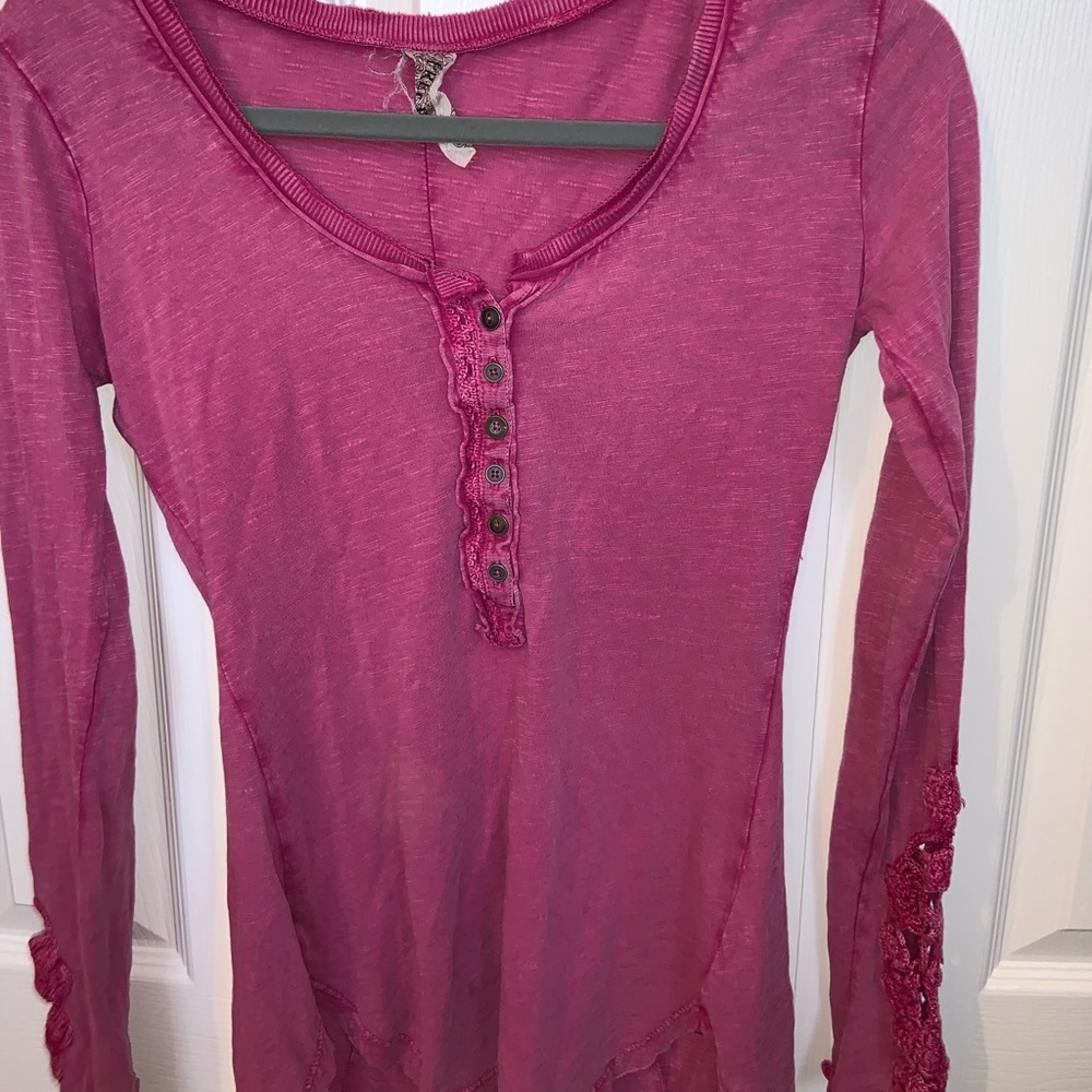 Pink Free People Long Sleeve